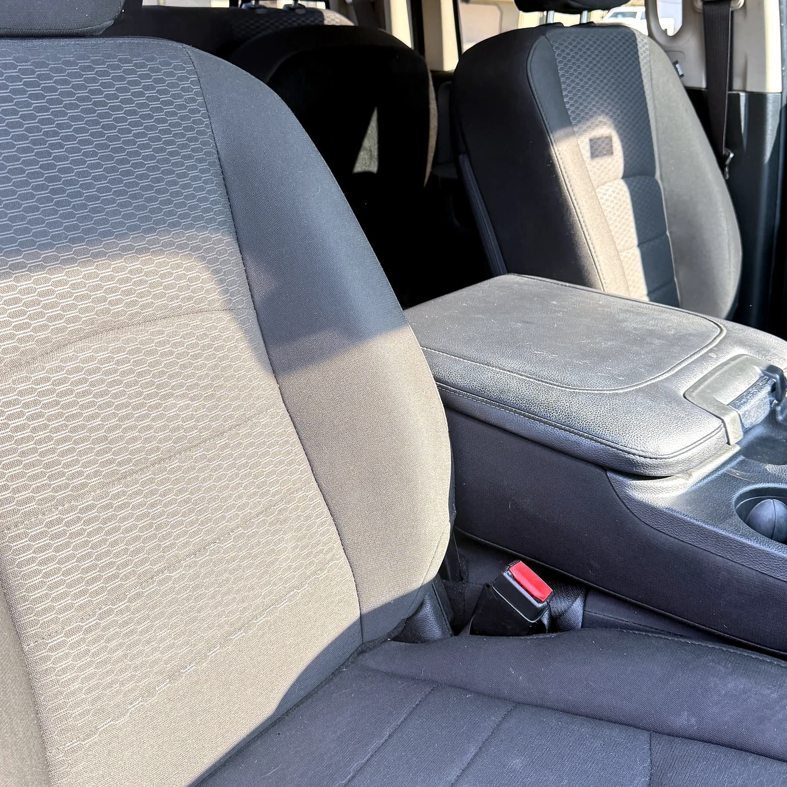 Front seats deep-cleaned